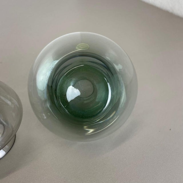 Blue & Green Tone Heart Vases by Wilhelm Wagenfeld for WMF, 1960s, Set of 3 For Sale - Image 18 of 18