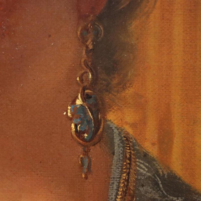 Female Portrait, 19th Century, Oil Painting on Canvas, Framed For Sale - Image 5 of 13