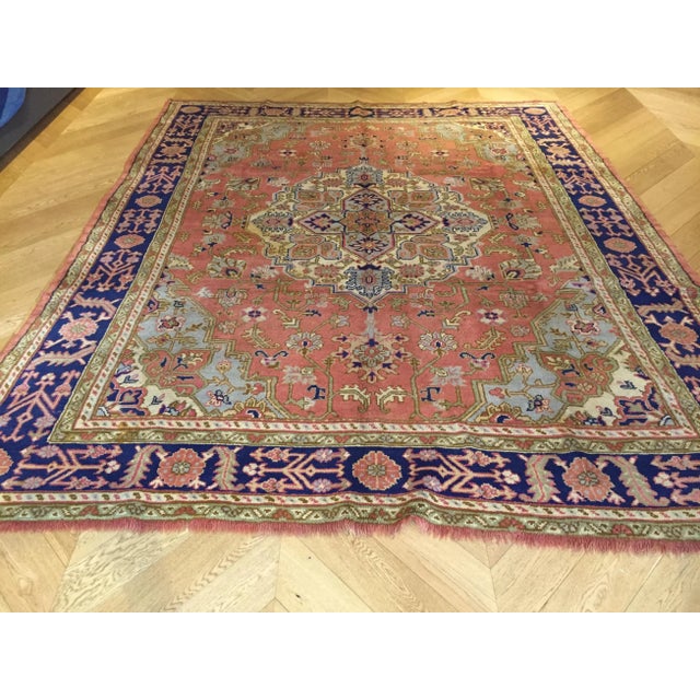 Vintage Turkish Ushak Rectangular Rug For Sale - Image 16 of 17