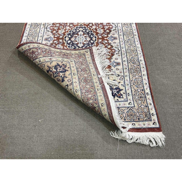 Oriental Handmade Wool Rug For Sale - Image 4 of 9