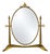 Vintage Tabletop Vanity Mirror in Brass, Italy, 1950s For Sale