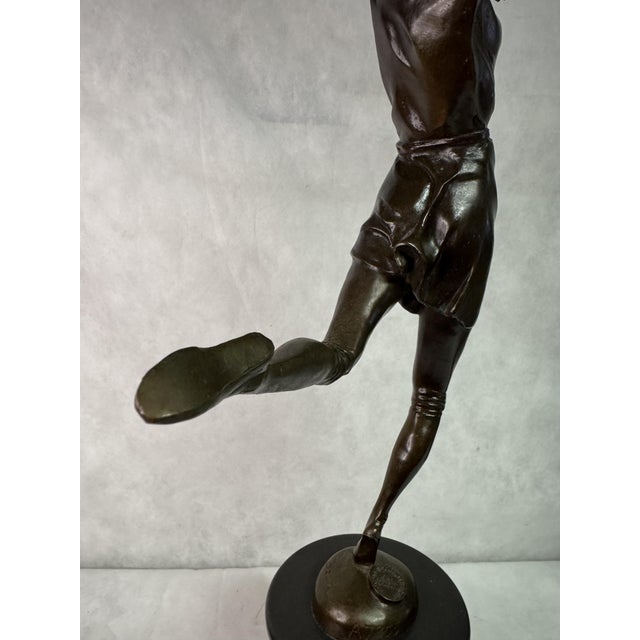 Bruno Zach, Art Deco Style Figurative Sculpture, 1920s-1940s, Bronze on Marble Base For Sale - Image 6 of 11