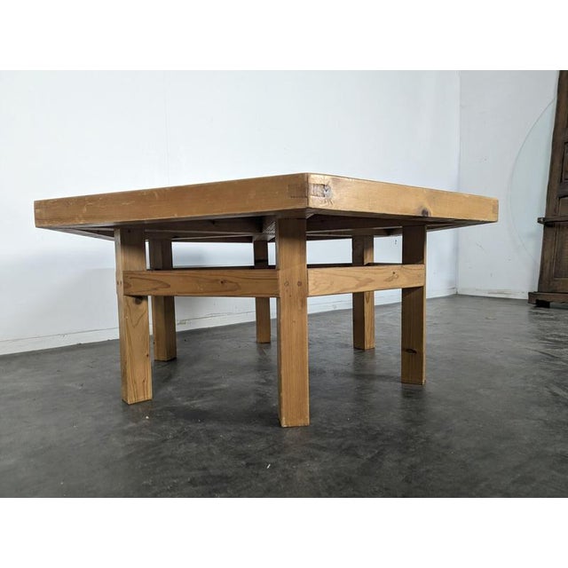 Octagonal Handcrafted Coffee Table in Pine For Sale - Image 4 of 7