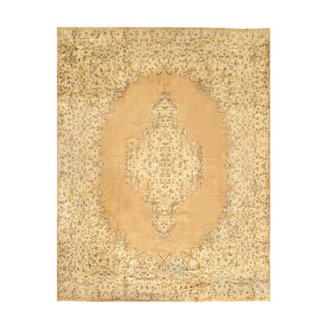 Pasargad Vintage Persian Kerman Rug - 12′5" ×15'5" For Sale - Image 4 of 4