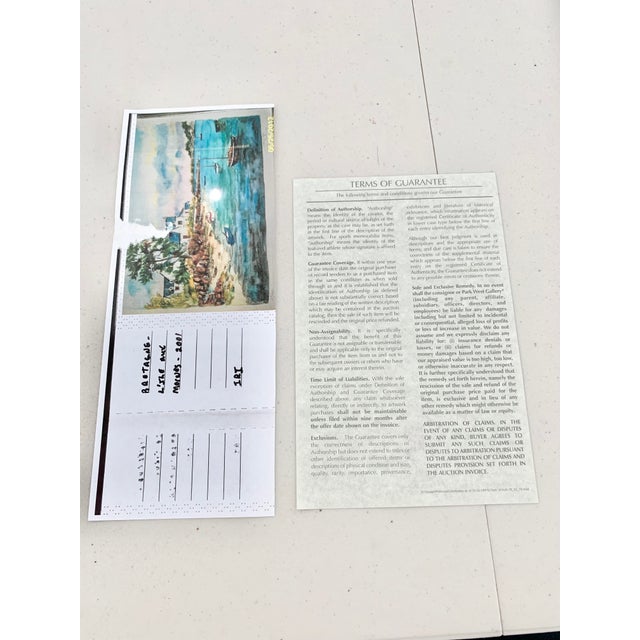 Framed Signed and Numbered Seriolithograph Titled “Bretagne-L’ile Aux Moines” by Daniele Cambier For Sale - Image 9 of 10