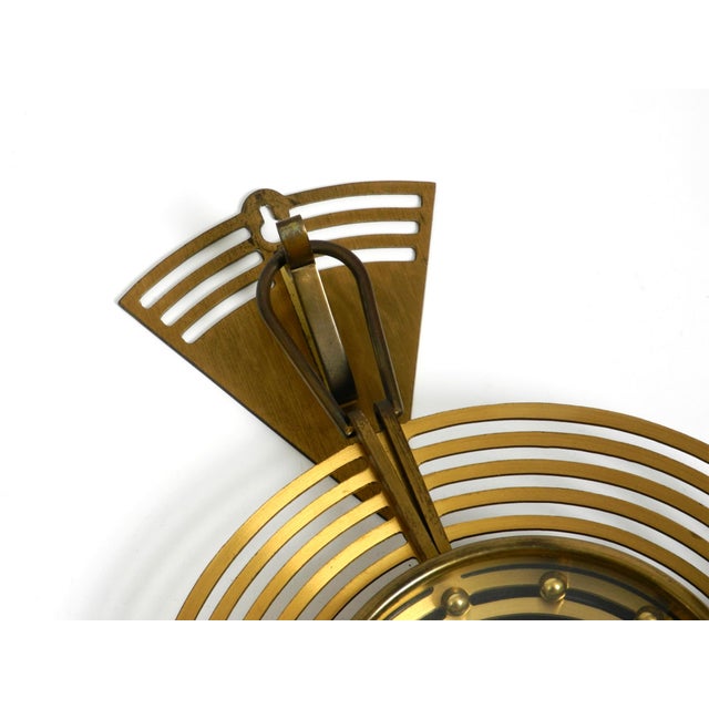 Mid-Century Modern Wall Clock in Brass from Atlanta, 1950s For Sale - Image 14 of 18