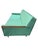 Wood Mid-Century Modern Turquoise & Walnut Love Seat For Sale - Image 7 of 8