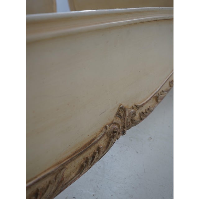 Pair Antique French Painted Mahogany Twin Beds W. Cherubs For Sale - Image 9 of 18