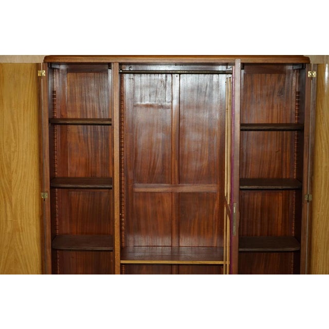 Vintage Art Deco Wardrobe in Burr Maple, 1920s For Sale - Image 14 of 18