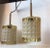 Metal Mid-Century Glass & Brass Dual Pendant Lamp from Orrefors, 1960s For Sale - Image 7 of 8