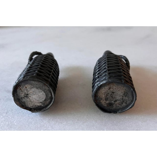 Blue Vintage Demijohn Salt and Pepper Shakers For Sale - Image 8 of 9