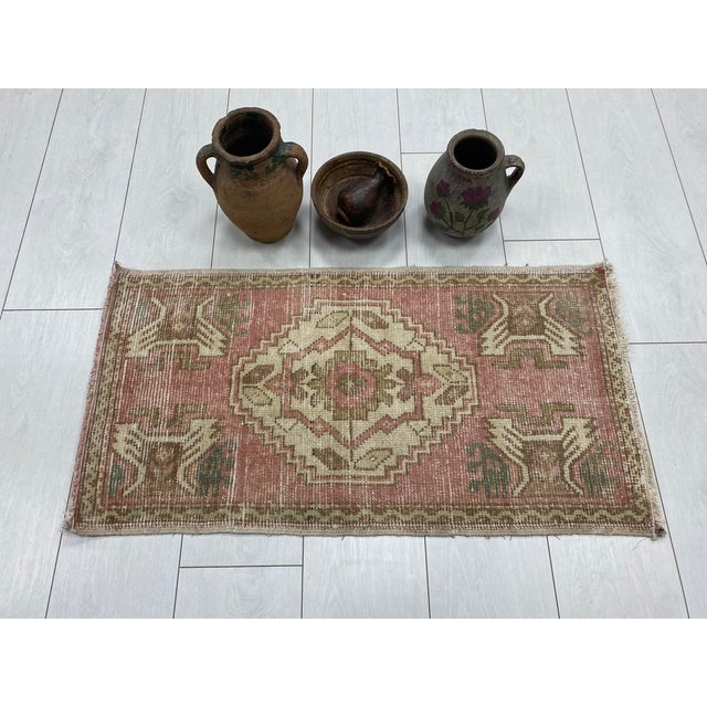 Oushak Wool Area Carpet For Sale - Image 4 of 6