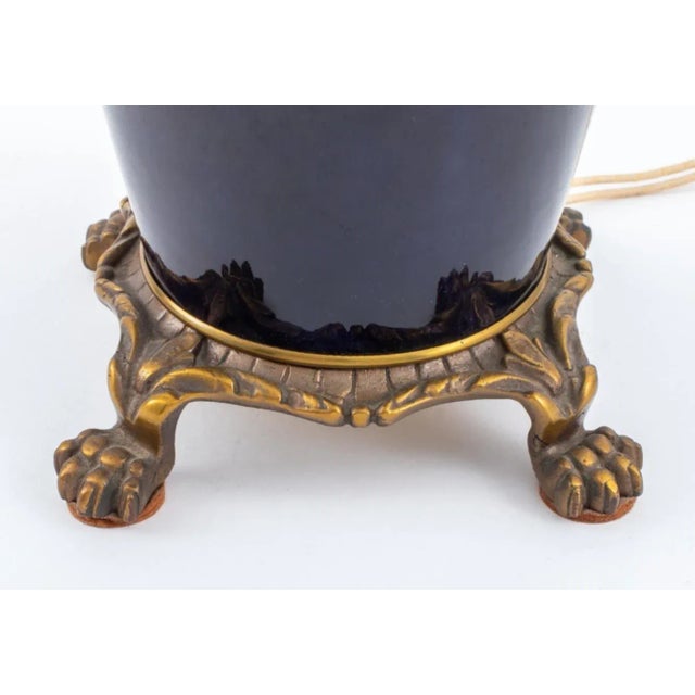 1920s Moorcroft Pottery "Pomegranate" Vase Lamp, 1920s For Sale - Image 5 of 9