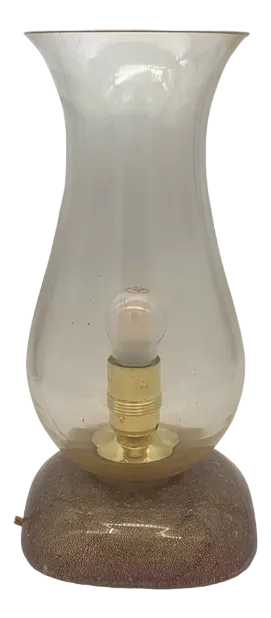 Vintage Table Lamp in Glass with Gold from Seguso, Italy, 1960s