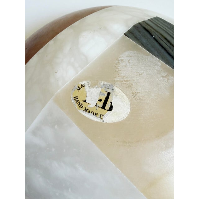 1970s Italian Onyx & Alabaster Bowl For Sale - Image 11 of 12