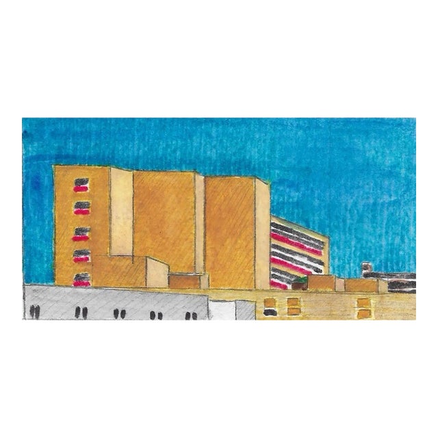 1978 Robert Herrmann Precisionist Painting of Seattle For Sale