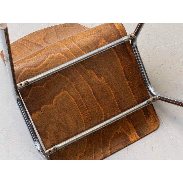 Vintage Chair with Tubular Steel Frame by Kilo und Pagholz-Schale for Lignarit, 1960s For Sale - Image 10 of 17