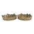 Vintage Cast Brass Grapevine Wine Bottle Coasters- A Pair For Sale