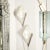 Metal Pair of Art Deco Frosted Glass & Silvered Bronze Slip Shade Sconces Signed Degué For Sale - Image 7 of 14