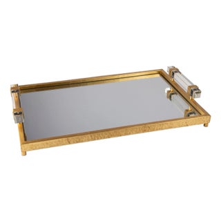 Artemis Tray with Crystal Handles For Sale