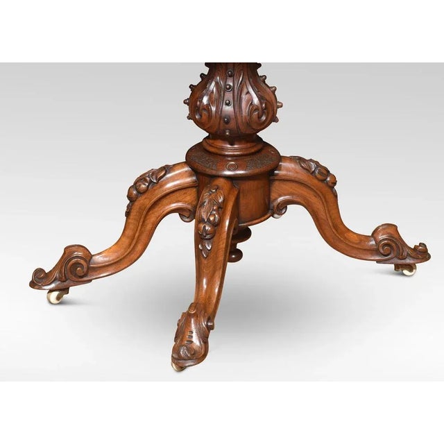 Vintage Walnut Card Table For Sale - Image 5 of 7