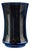 Vintage Vase in Black Smoked Glass from the Gral Crystal Manufactory, Germany, 1950s For Sale