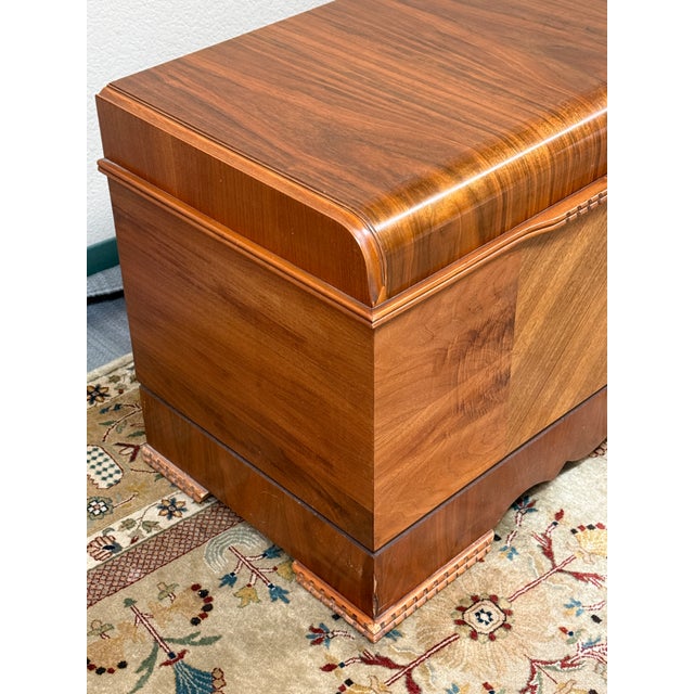 Lane Furniture Waterfall Cedar Chest, Vintage For Sale - Image 9 of 12
