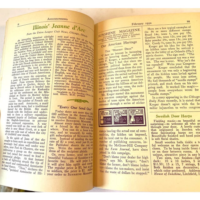 1950s 1952 & 1954 Sunshine Magazine Books - a Pair For Sale - Image 5 of 10