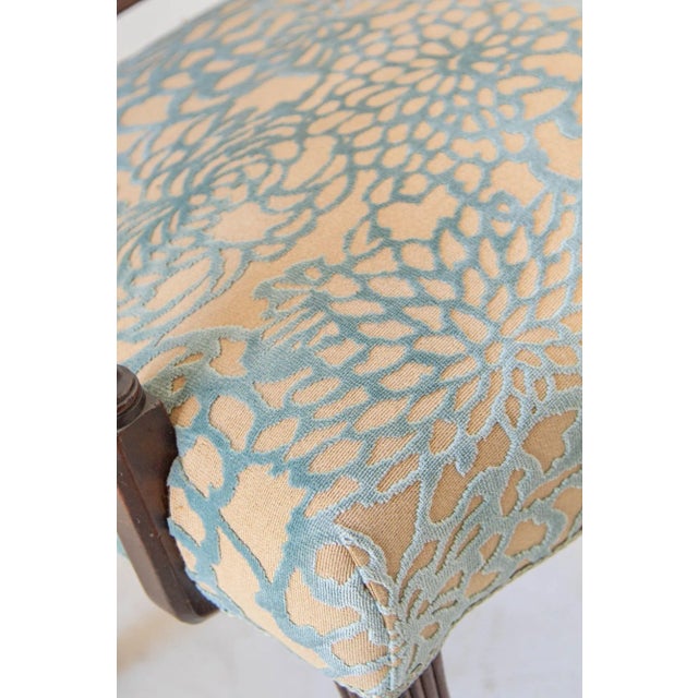 Vintage Carved Wood Side Chair Hollywood Regency English Style For Sale - Image 12 of 13