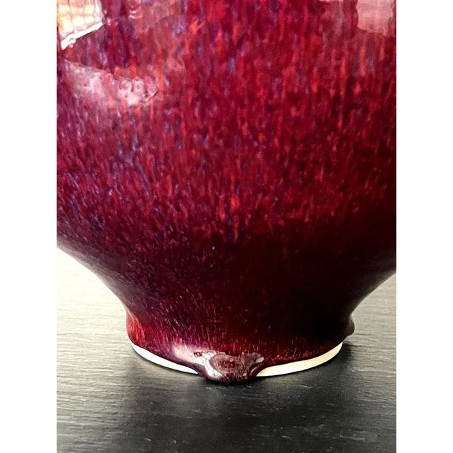 Early Large Ceramic Vase with Sang-de-boeuf Glaze by Brother Thomas Bezanson For Sale - Image 9 of 13