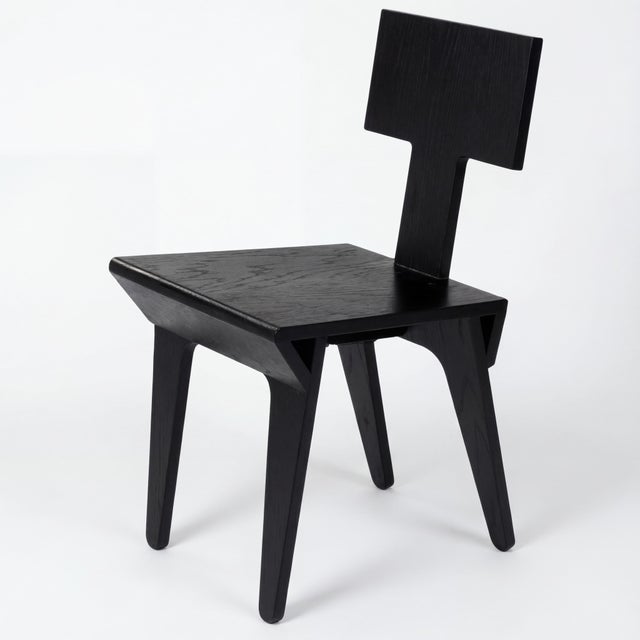 1950s After Nathan Lerner Constructivist Black Side Chair For Sale - Image 4 of 4