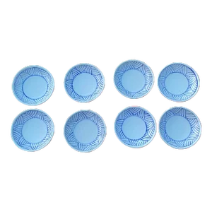 Contemporary Williams and Sonoma Blue and White Finger Bowls- Set of 8