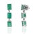 Not Yet Made - Made To Order Art Deco Natural 6.32 Ct Octagon Emerald & Diamond Three Stone Dangle Earrings - 2 Pieces For Sale - Image 5 of 11