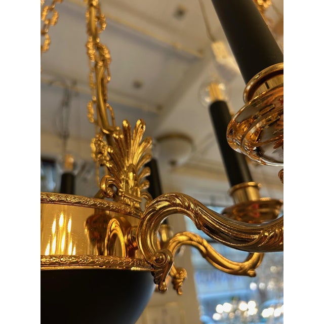 Baroque Black and Gold Chandelier by Bakalowits, 2010s For Sale - Image 3 of 5