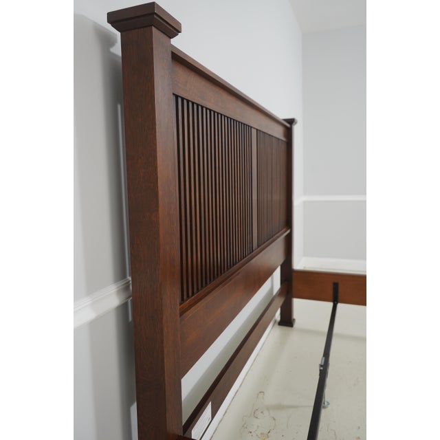 Stickley Stickley Mission Oak King Size Spindle Bed For Sale - Image 4 of 16