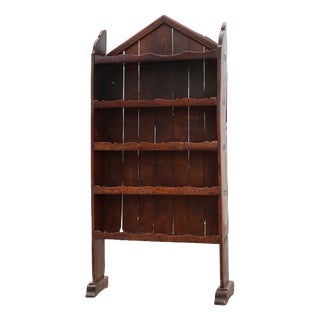 17th Century French Art Populaire Chestnut Cabinet with Gabled Top For Sale