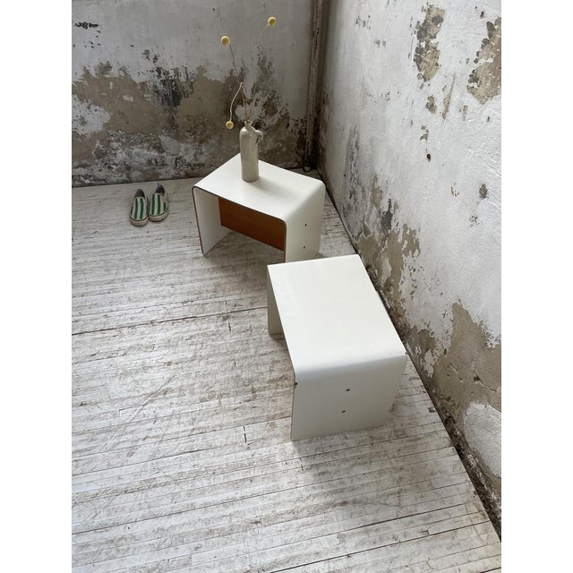 Wood Negroni Nightstands by Pierre Guariche for for La Plagne, 1960s, Set of 2 For Sale - Image 7 of 18