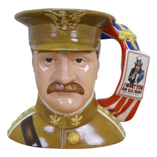 Royal Doulton General John Pershing Military Leader Toby Character Jug For Sale