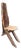 Vintage Primitive Live Edge Slab Stargazer Viking Chair (47x12) For Sale