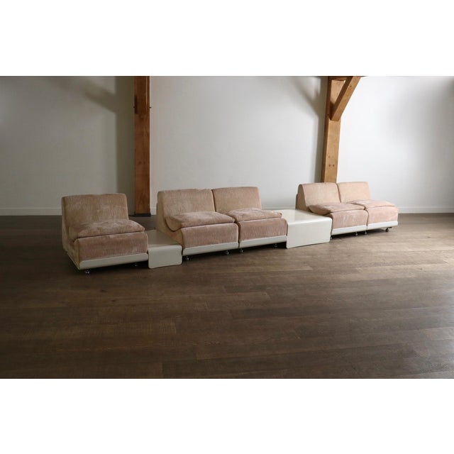 Metal Orbis Modular Sofa in Corduroy by Luigi Colani for Cor, 1970s, Set of 7 For Sale - Image 7 of 13