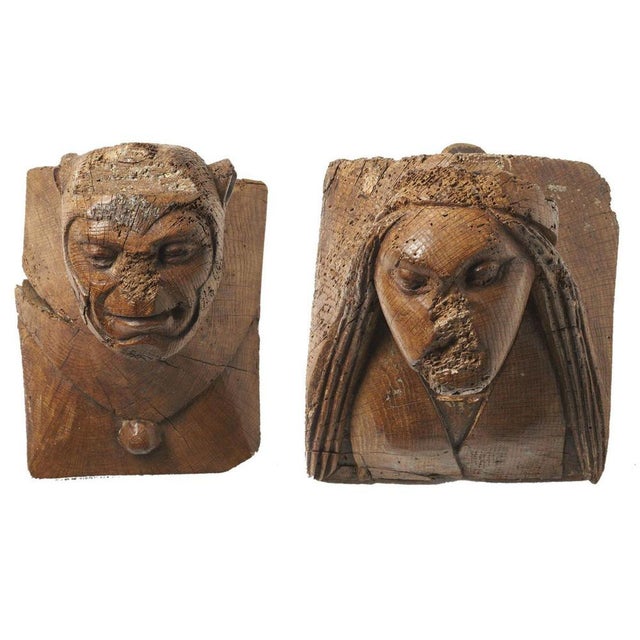 Gold Architectural Elements of Fantastic Figures, 1500s, Set of 2 For Sale - Image 8 of 8