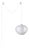 Bloom Swag Lamp, Satin Nickel Steel, Sphere White Shade, Dimmable For Sale