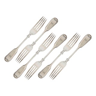 Early 20th Century Walker & Hall St. Annes Hotel Forks - Set of 6 For Sale