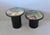 Postmodern 1980s Milano Memphis Style Circular Black Lacquered Painted Mushroom Nesting Side Tables - A Pair For Sale - Image 3 of 17