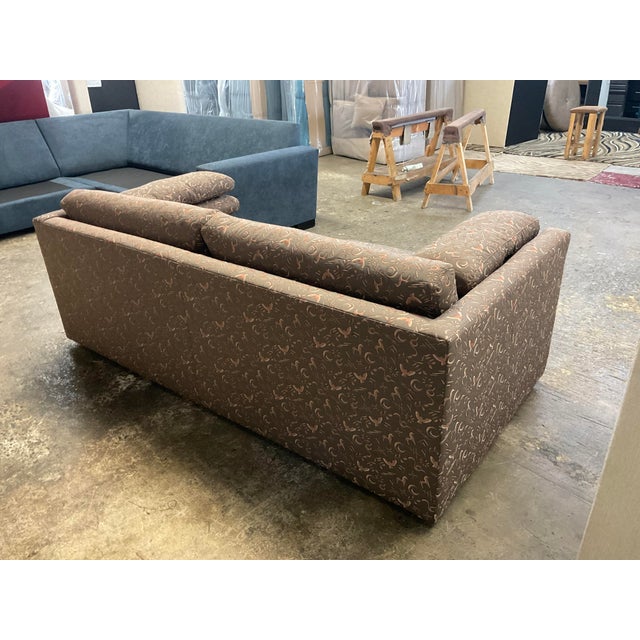 Mid-Century Modern Custom-Made 82" Designer Sofa With Holland & Sherry Fabric For Sale - Image 3 of 4