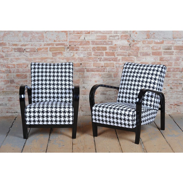 Art Deco Armchairs by Koželka and Kropáček, Czech, 1930s, Set of 2 For Sale - Image 4 of 13