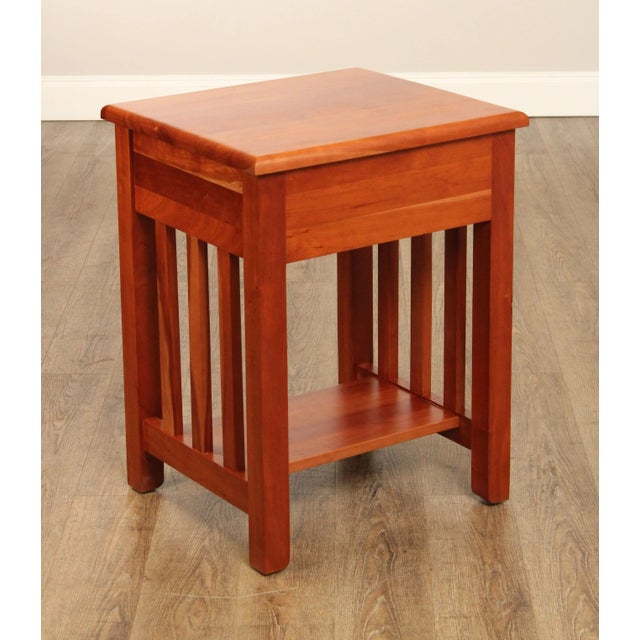 Stuart David Mission Style Cherry One Drawer Nightstand For Sale - Image 12 of 12