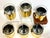 Mid-Century Modern Late 20th Century 6 Italian Gold-Plated Leather Horsebit Old Fashioned Glasses, Style of Gucci For Sale - Image 3 of 14