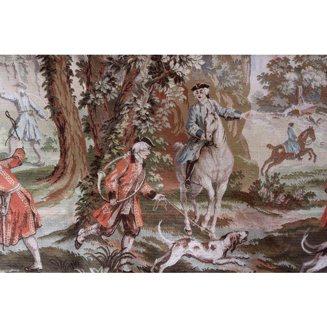 1950s, Mid-Century German Tapestry Wall Hanging 6.11' X 5.1' For Sale - Image 14 of 17