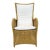 1990s Contemporary Lloyd Flanders Wicker Patio High Back Chair, Attributed For Sale